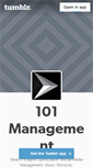 Mobile Screenshot of 101management.tumblr.com