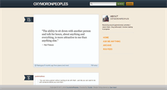 Desktop Screenshot of oxymoronpeoples.tumblr.com