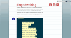 Desktop Screenshot of ingodweblog.tumblr.com