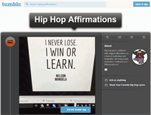 Tablet Screenshot of hiphopaffirmations.tumblr.com