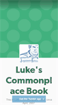 Mobile Screenshot of lukescommonplacebook.tumblr.com