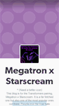 Mobile Screenshot of megatronxstarscream.tumblr.com