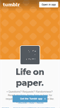 Mobile Screenshot of lifeonpaper.tumblr.com