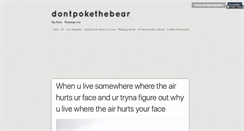 Desktop Screenshot of dontpokethebear.tumblr.com