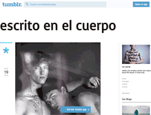 Tablet Screenshot of escritoenelcuerpo.tumblr.com