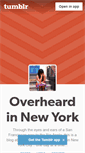 Mobile Screenshot of overheardinnewyork.tumblr.com