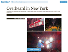 Tablet Screenshot of overheardinnewyork.tumblr.com