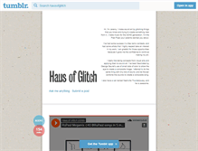 Tablet Screenshot of hausofglitch.tumblr.com