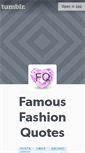 Mobile Screenshot of famousfashionquotes.tumblr.com