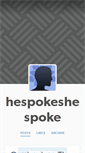 Mobile Screenshot of hespokeshespoke.tumblr.com