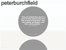 Tablet Screenshot of peterburchfield.tumblr.com
