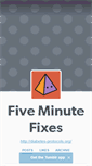 Mobile Screenshot of fiveminutefixes.tumblr.com