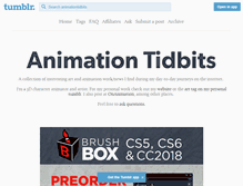 Tablet Screenshot of animationtidbits.tumblr.com