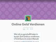 Tablet Screenshot of geld-verdienen-iminternet.tumblr.com