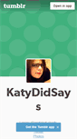 Mobile Screenshot of katydidsays.tumblr.com