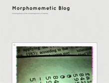 Tablet Screenshot of morphomemetic.tumblr.com