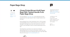 Desktop Screenshot of paperbagshop.tumblr.com