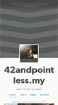 Mobile Screenshot of my42andpointless.tumblr.com