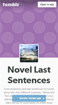 Mobile Screenshot of novellastsentences.tumblr.com