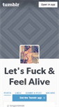 Mobile Screenshot of letsfuckandfeelalive.tumblr.com