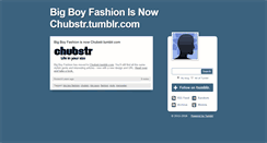 Desktop Screenshot of bigboyfashion.tumblr.com