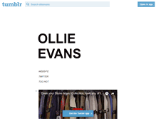 Tablet Screenshot of ollieevans.tumblr.com