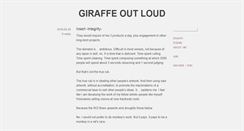 Desktop Screenshot of giraffeoutloud.tumblr.com