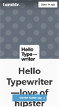 Mobile Screenshot of hellotypewriter.tumblr.com