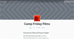 Desktop Screenshot of campfridayfilms.tumblr.com