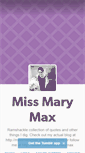 Mobile Screenshot of missmarymax.tumblr.com