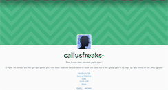 Desktop Screenshot of callusfreaks-.tumblr.com