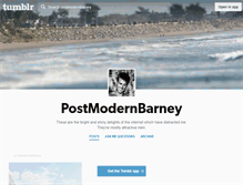 Tablet Screenshot of postmodernbarney.tumblr.com