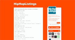 Desktop Screenshot of hiphoplistings.tumblr.com