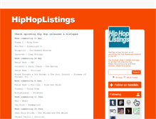 Tablet Screenshot of hiphoplistings.tumblr.com