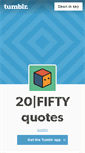 Mobile Screenshot of 20fiftyquotes.tumblr.com