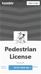 Mobile Screenshot of pedestrianlicense.tumblr.com