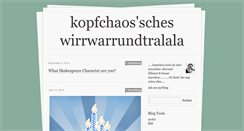 Desktop Screenshot of kopfchaos.tumblr.com