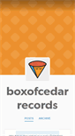 Mobile Screenshot of boxofcedarrecords.tumblr.com